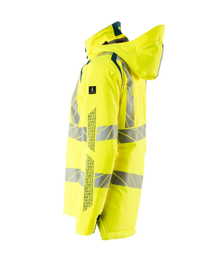 Mascot Damen Accelerate Safe Masco Warnschutz Winterjacke – gelb/dunkelpetroleum