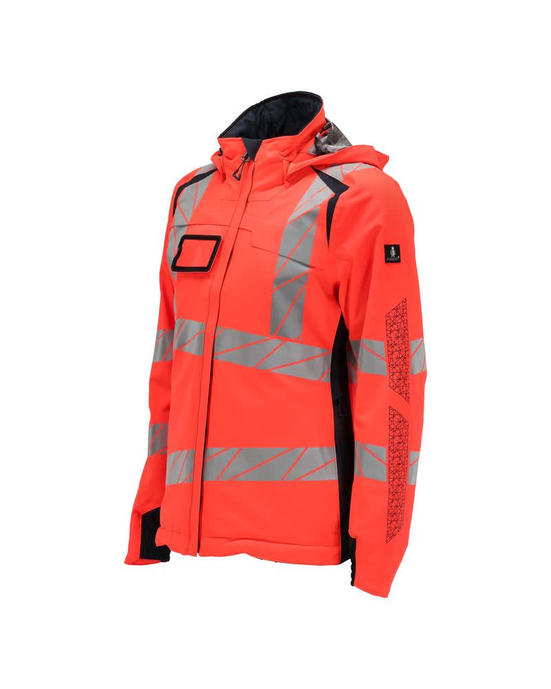 Mascot Damen Accelerate Safe Masco Warnschutz Winterjacke – rot/schwarzblau