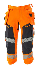 Mascot Accelerate Safe Warn-Dreiviertel-Hose – orange/schwarzblau