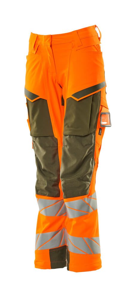 Mascot K2 Acceleratesafe Dame Warn Stretchbundhose – orange/moosgrün