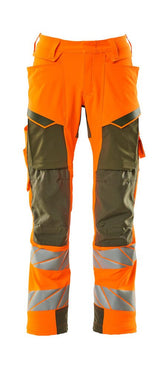 Mascot Kl.2 Accelerate Safe Warn Stretchbundhose 19079-511 – orange/moosgrün