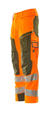 Mascot Kl.2 Accelerate Safe Warn Stretchbundhose 19079-511 – orange/moosgrün