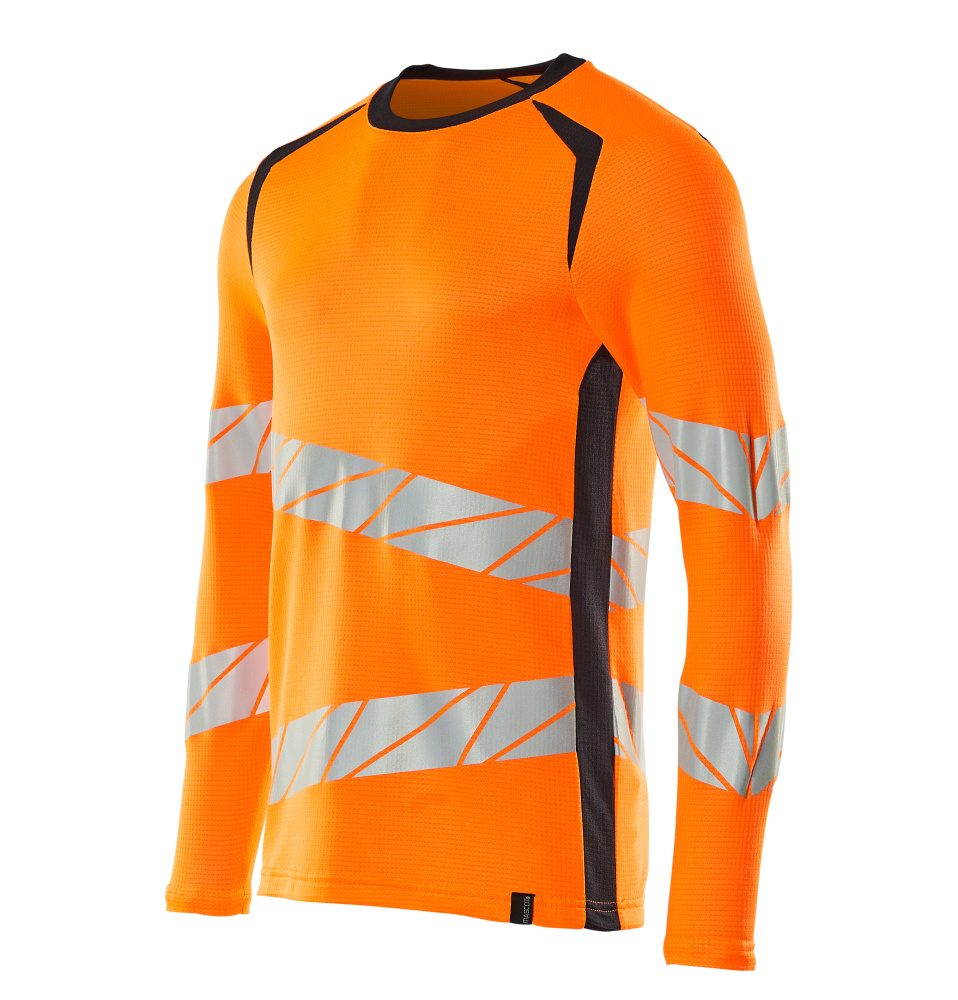 Mascot Accelerate Safe Warnschutz Langarmshirt – orange/schwarzblau