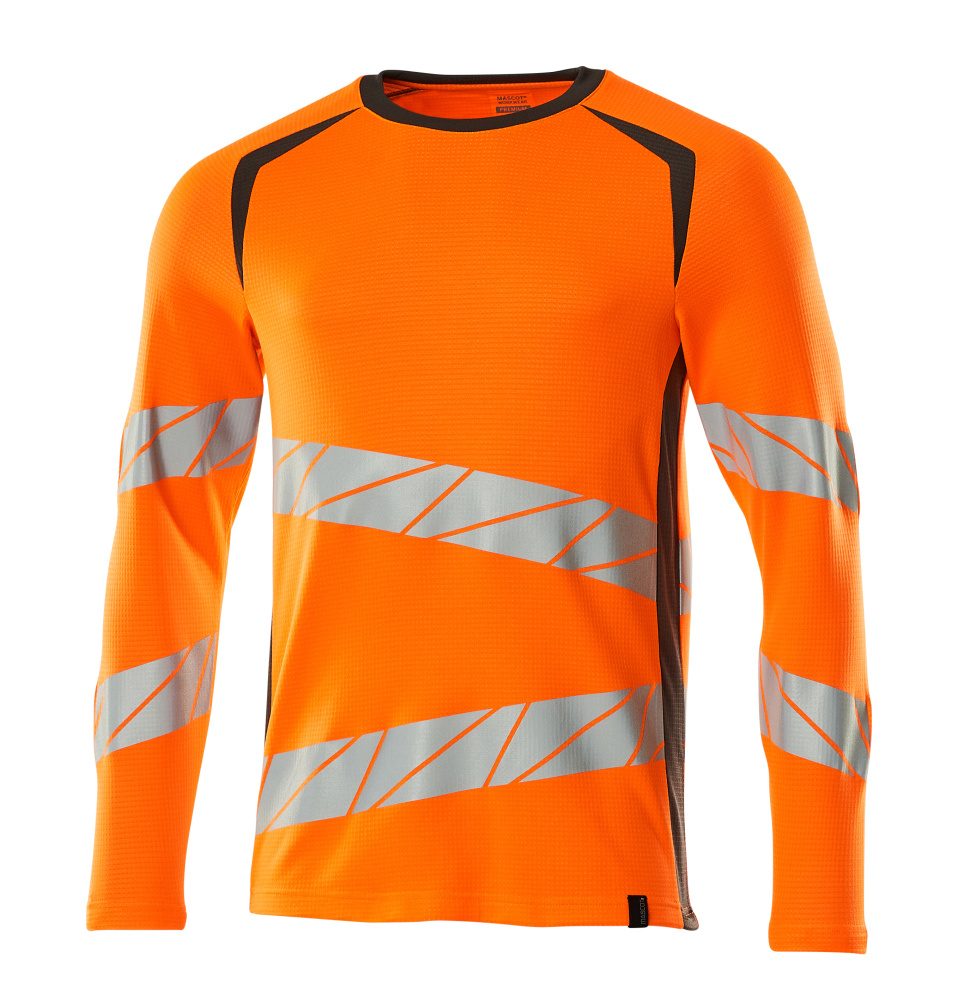 Mascot Accelerate Safe Warnschutz Langarmshirt – orange/dunkelanthrazit