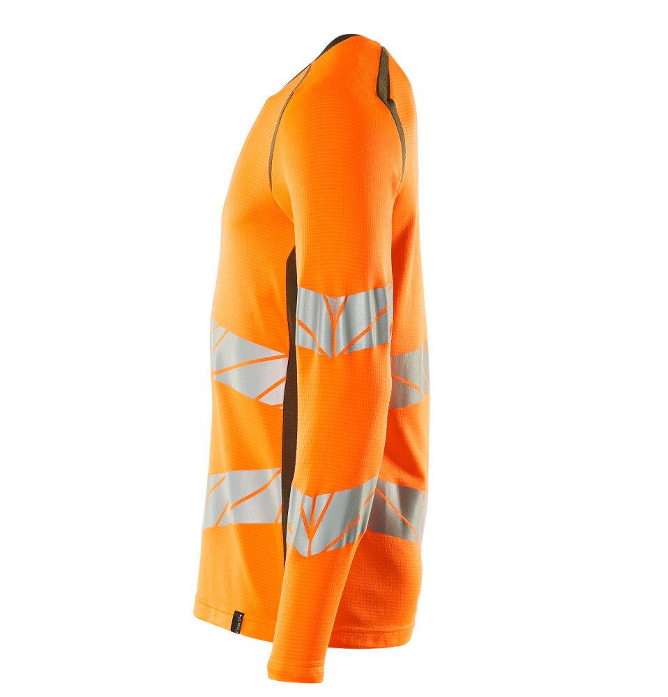 Mascot Accelerate Safe Warnschutz Langarmshirt – orange/moosgrün