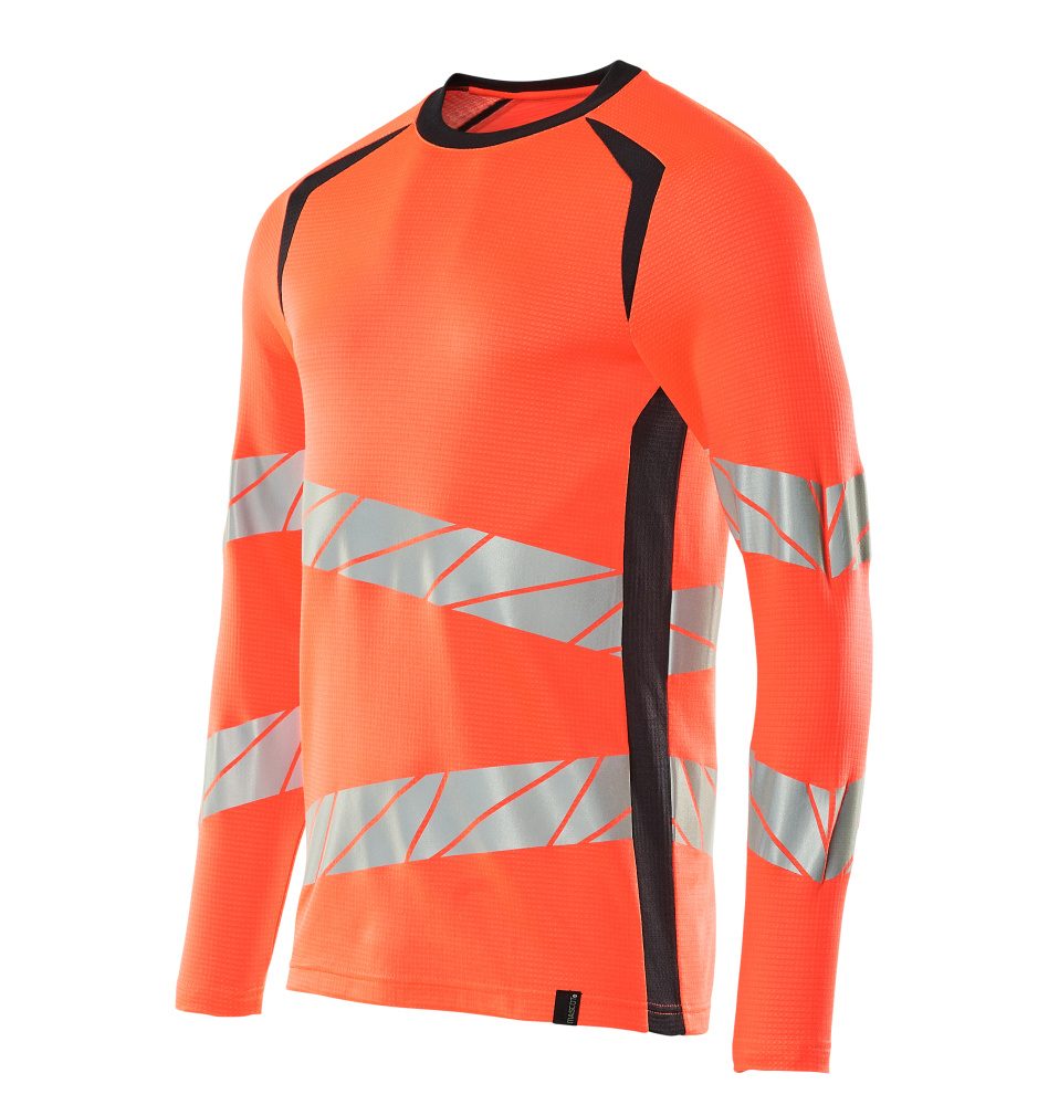 Mascot Accelerate Safe Warnschutz Langarmshirt – rot/schwarzblau