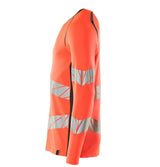 Mascot Accelerate Safe Warnschutz Langarmshirt – rot/dunkelanthrazit