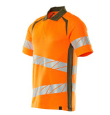 Mascot Accelerate Safe Warnschutz Polo-Shirt – orange/moosgrün