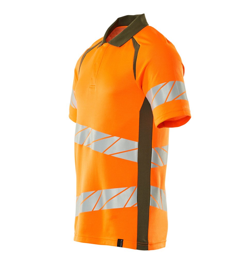 Mascot Accelerate Safe Warnschutz Polo-Shirt – orange/moosgrün