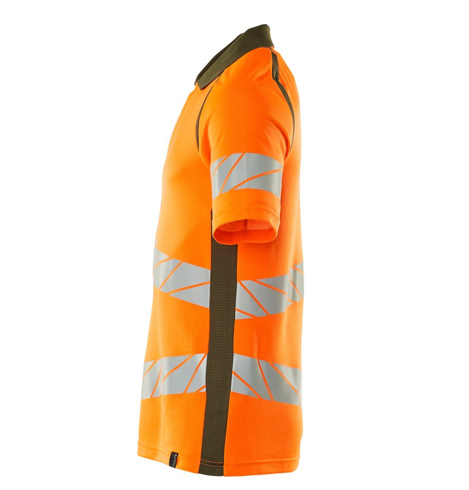 Mascot Accelerate Safe Warnschutz Polo-Shirt – orange/moosgrün