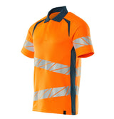 Mascot Accelerate Safe Warnschutz Polo-Shirt – orange/dunkelpetroleum