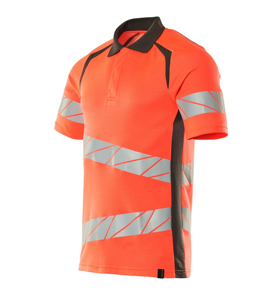 Mascot Accelerate Safe Warnschutz Polo-Shirt – rot/dunkelanthrazit