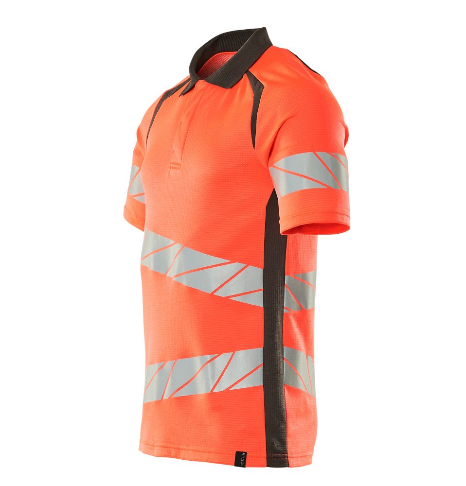 Mascot Accelerate Safe Warnschutz Polo-Shirt – rot/dunkelanthrazit