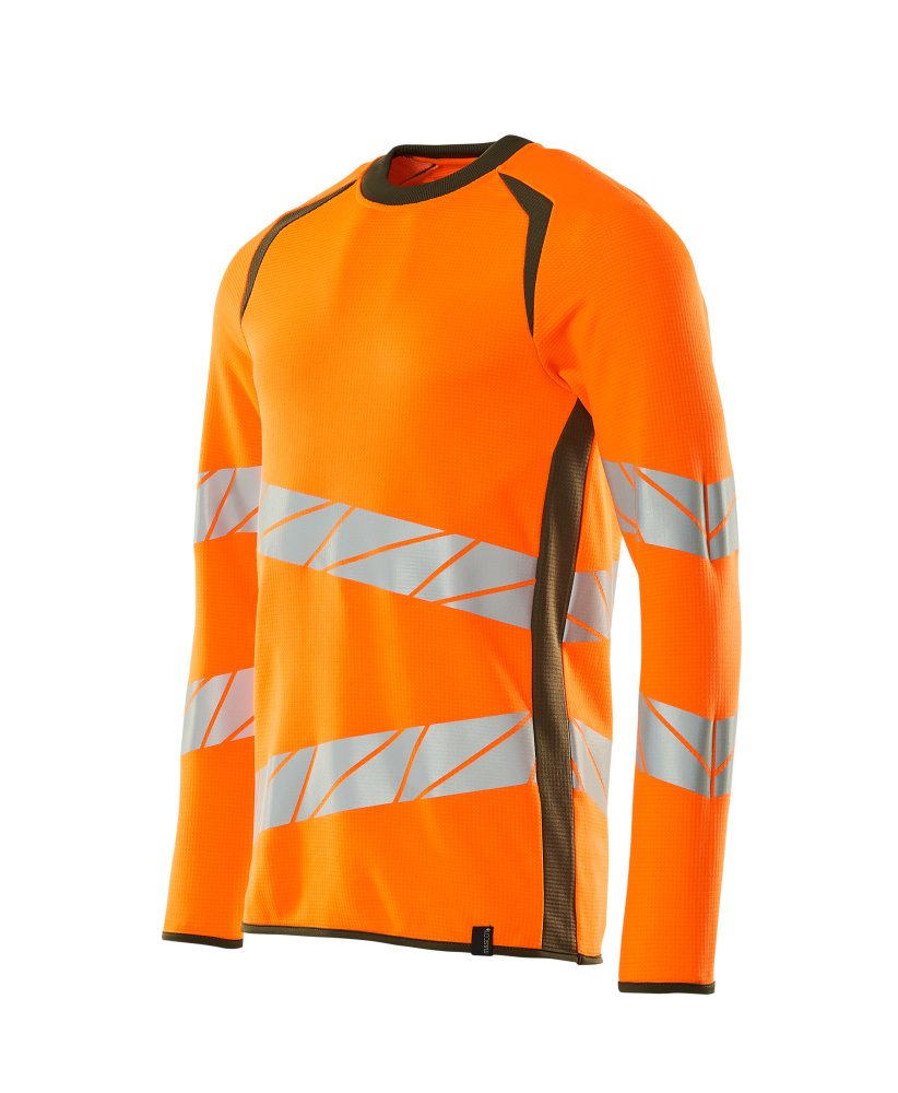 Mascot Accelerate Safe Warnschutz Sweatshirt – orange/moosgrün