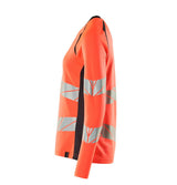 Mascot Damen Accelerate Safe Warn-Langarmshirt – rot/schwarzblau