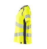 Mascot Damen Accelerate Safe Warnschutz T-Shirt – gelb/schwarzblau