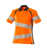 Mascot Damen Accelerate Safe Warnschutz Polo-Shirt – orange/schwarzblau