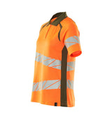 Mascot Damen Accelerate Safe Warnschutz Polo-Shirt – orange/moosgrün