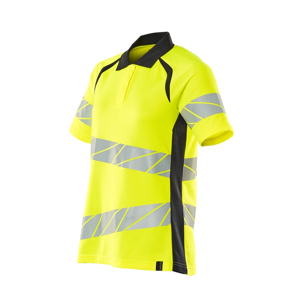 Mascot Damen Accelerate Safe Warnschutz Polo-Shirt – gelb/schwarzblau