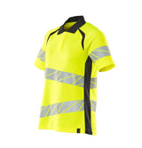 Mascot Damen Accelerate Safe Warnschutz Polo-Shirt – gelb/schwarzblau