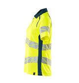 Mascot Damen Accelerate Safe Warnschutz Polo-Shirt – gelb/dunkelpetroleum