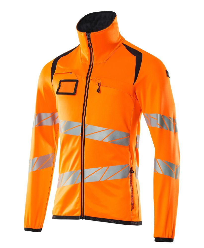 Mascot Accelerate Safe Warnschutz Fleecejacke – orange/schwarzblau