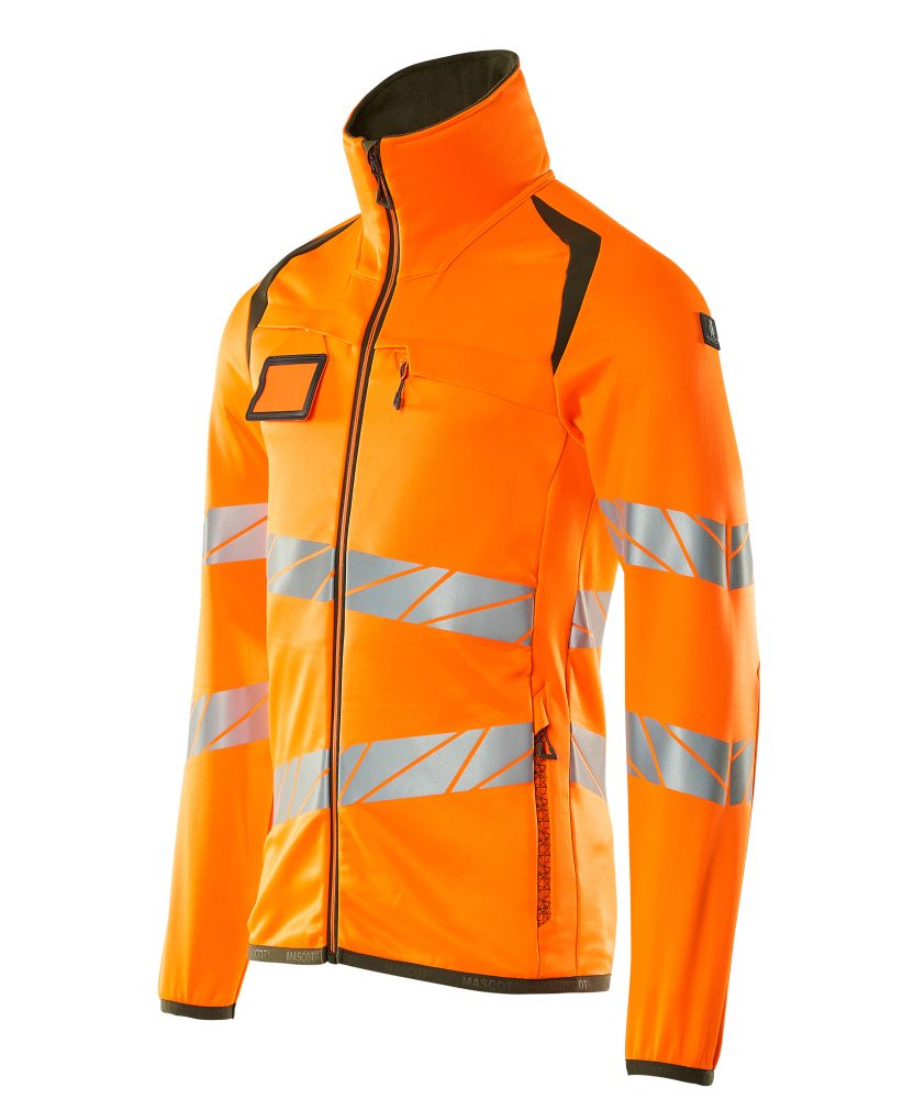 Mascot Accelerate Safe Warnschutz Fleecejacke – orange/moosgrün