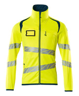 Mascot Accelerate Safe Warnschutz Fleecejacke – gelb/dunkelpetroleum