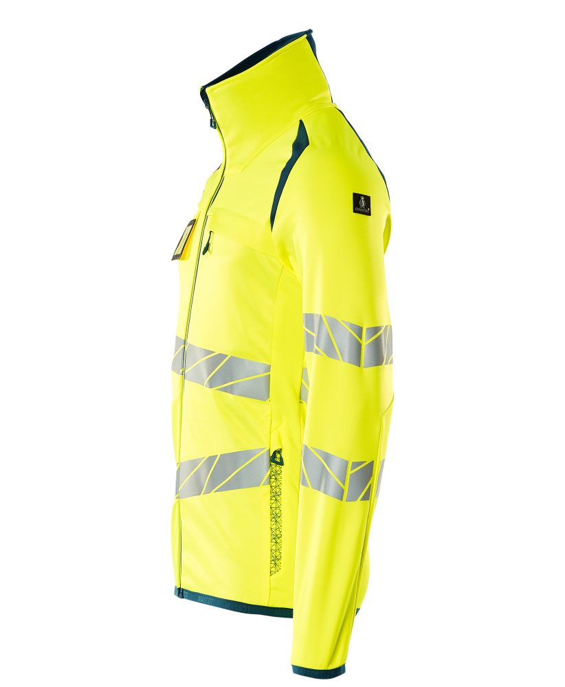 Mascot Accelerate Safe Warnschutz Fleecejacke – gelb/dunkelpetroleum