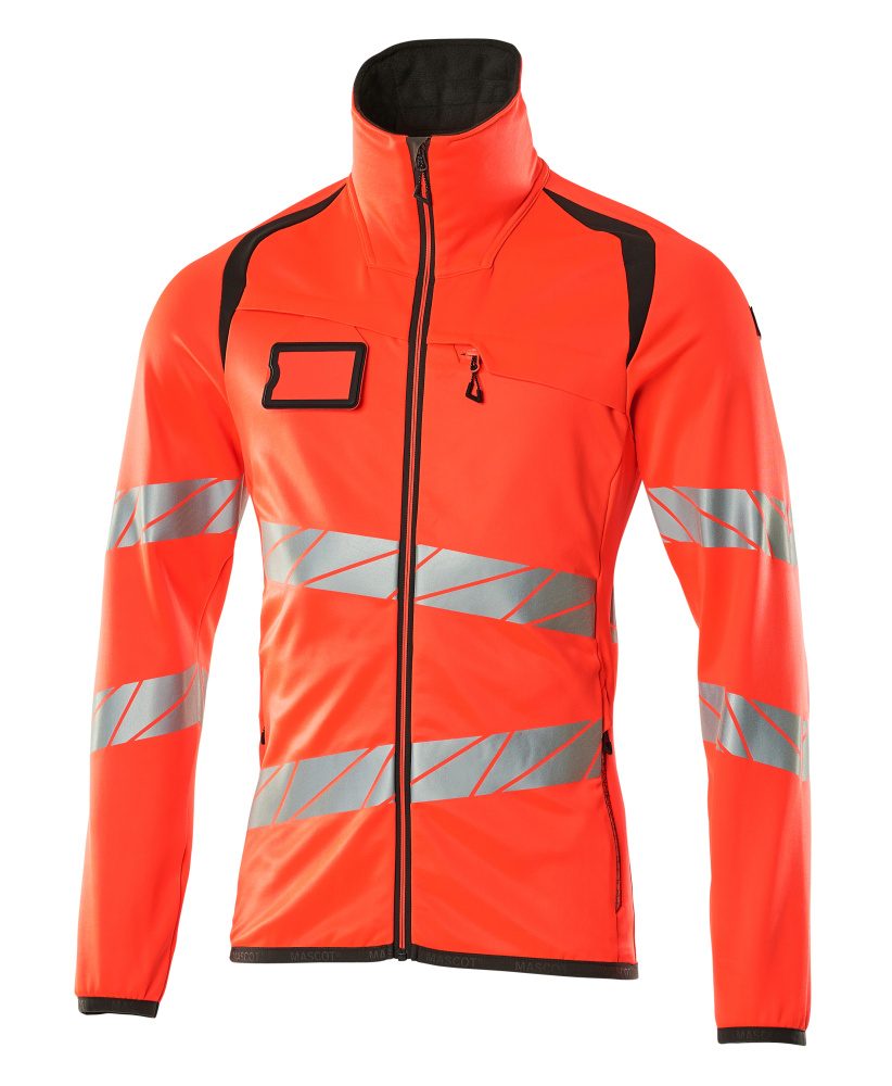 Mascot Accelerate Safe Warnschutz Fleecejacke – rot/dunkelanthrazit