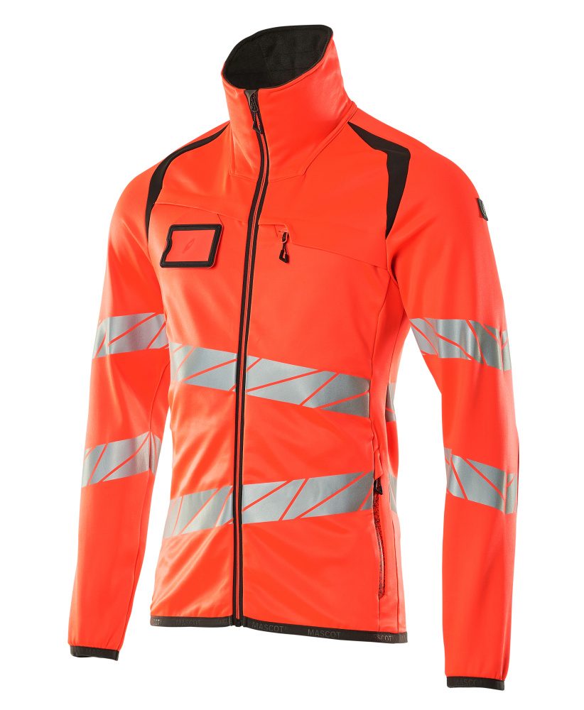 Mascot Accelerate Safe Warnschutz Fleecejacke – rot/dunkelanthrazit