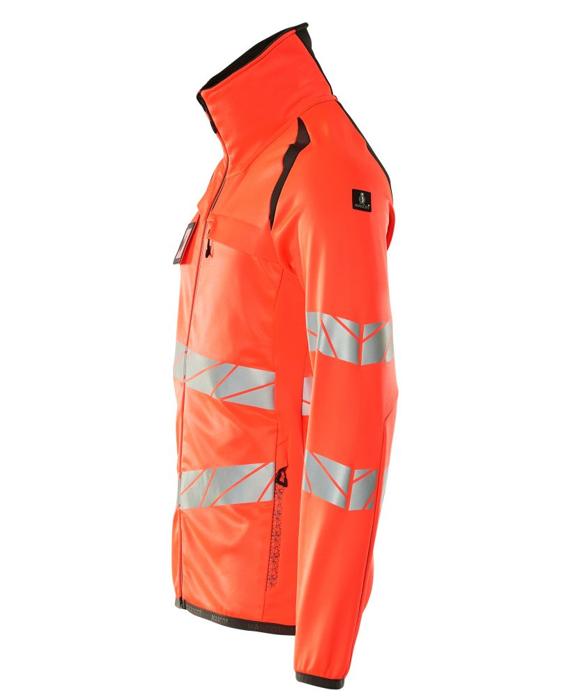 Mascot Accelerate Safe Warnschutz Fleecejacke – rot/dunkelanthrazit