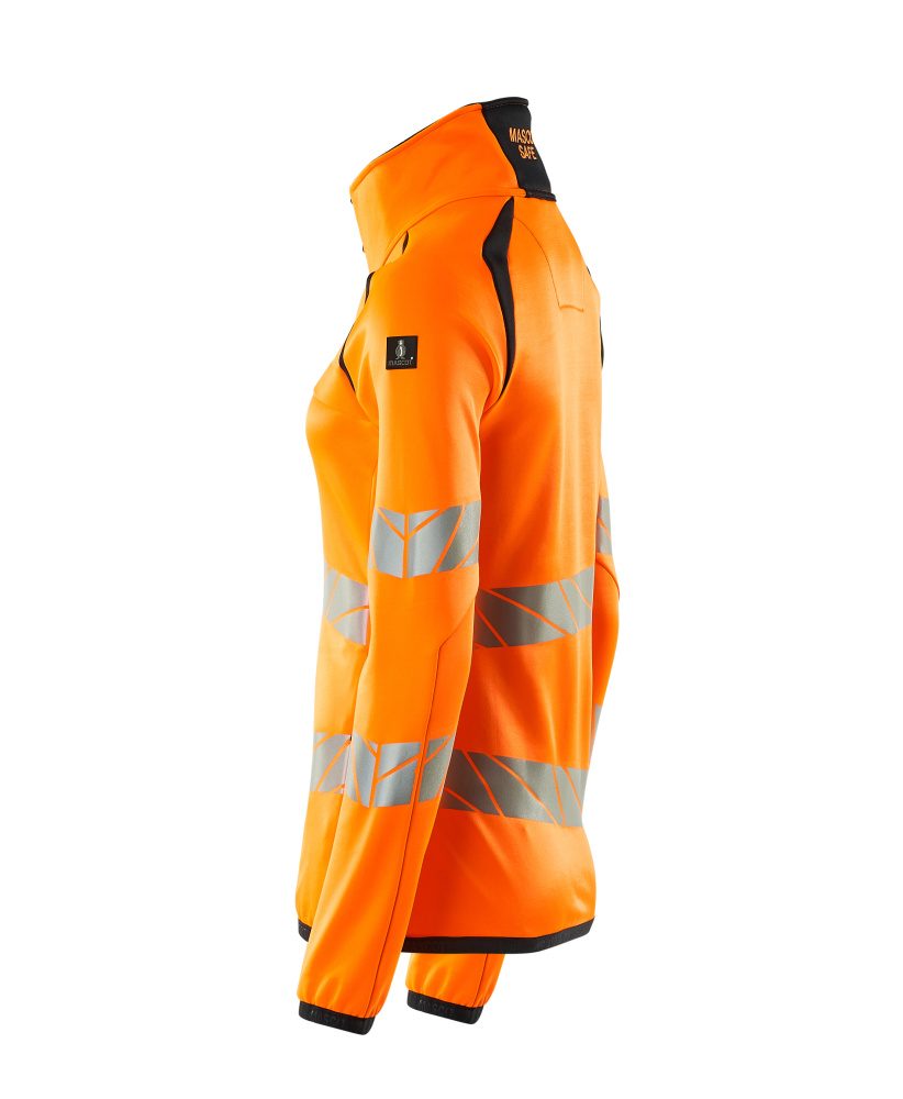 Mascot Damen Accelerate Safe Warn-Fleecejacke – orange/schwarzblau
