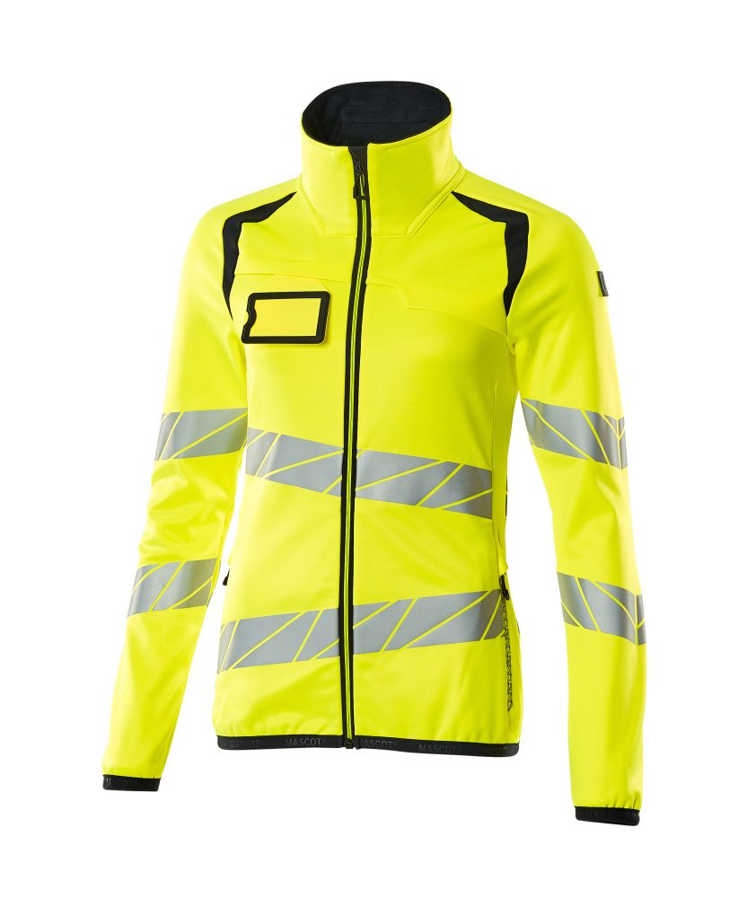 Mascot Damen Accelerate Safe Warn-Fleecejacke – gelb/schwarzblau