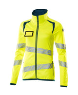 Mascot Damen Accelerate Safe Warn-Fleecejacke – gelb/dunkelpetroleum