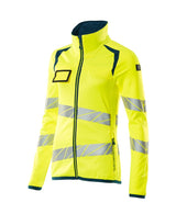 Mascot Damen Accelerate Safe Warn-Fleecejacke – gelb/dunkelpetroleum
