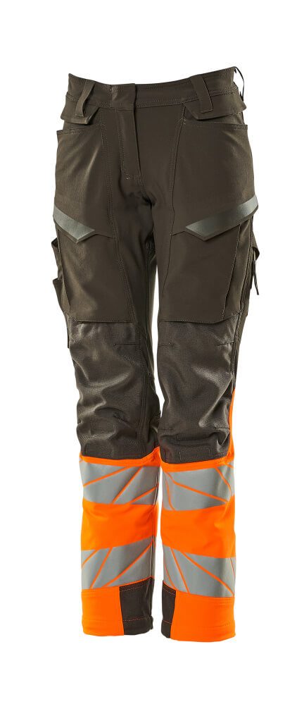 Mascot K1 Acceleratesafe Dame Warn Stretchbundhose – dunkelanthrazit/orange
