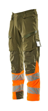 Mascot Accelerate Safe Warnschutz Bundhose Kl.1 19179-511 – moosgrün/orange