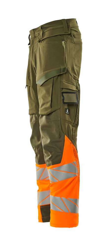 Mascot Accelerate Safe Warnschutz Bundhose Kl.1 19179-511 – moosgrün/orange