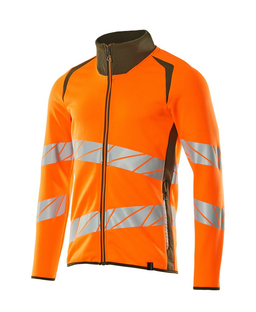 Mascot Accelerate Safe Warnschutz Sweatjacke – orange/moosgrün