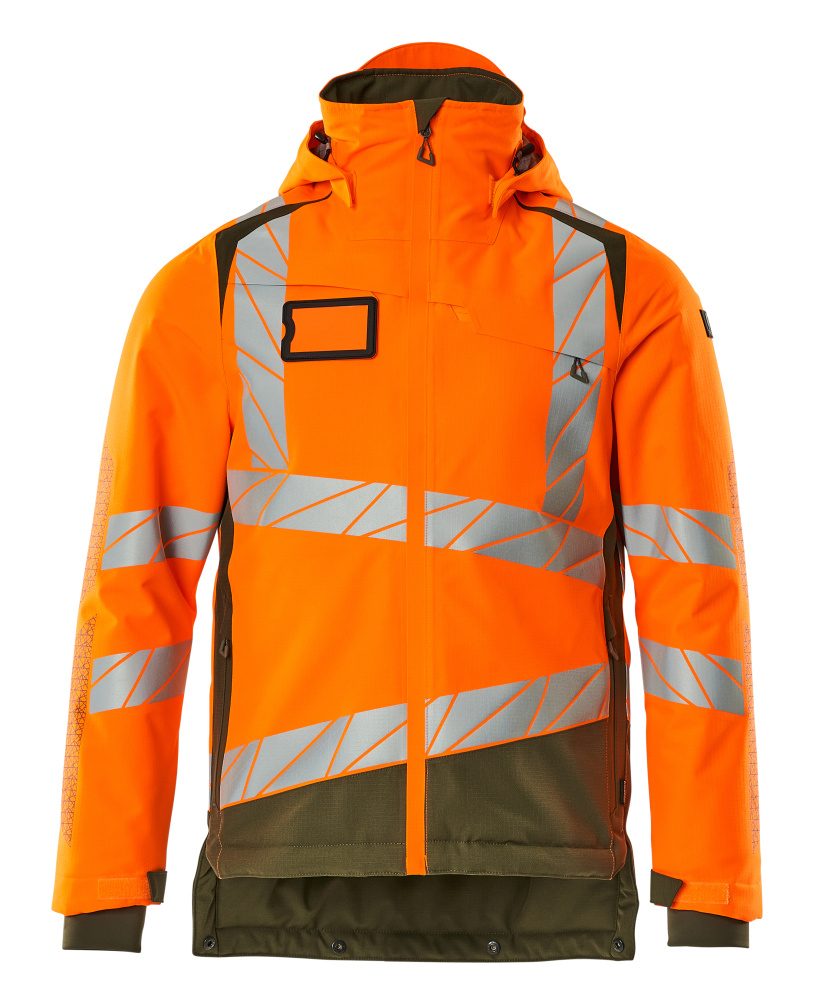 Mascot Accelerate Safe Warn-Winterjacke zweifarbig – orange/moosgrün