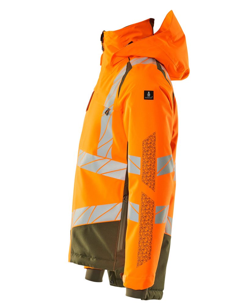 Mascot Accelerate Safe Warn-Winterjacke zweifarbig – orange/moosgrün