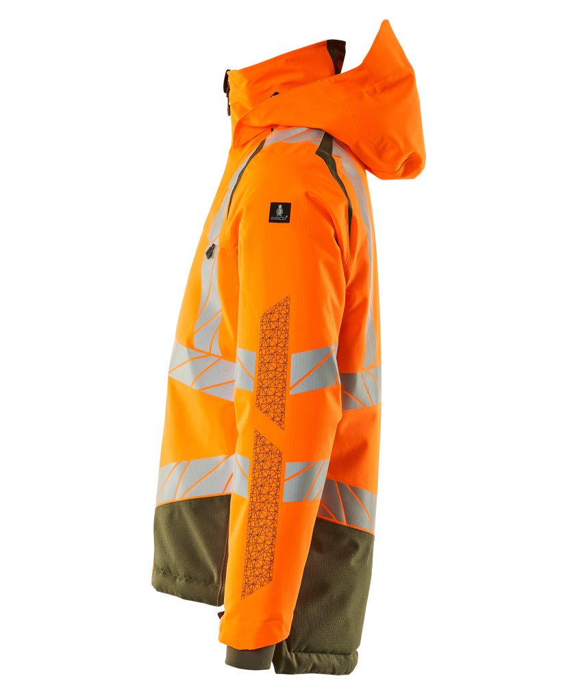Mascot Accelerate Safe Warn-Winterjacke zweifarbig – orange/moosgrün