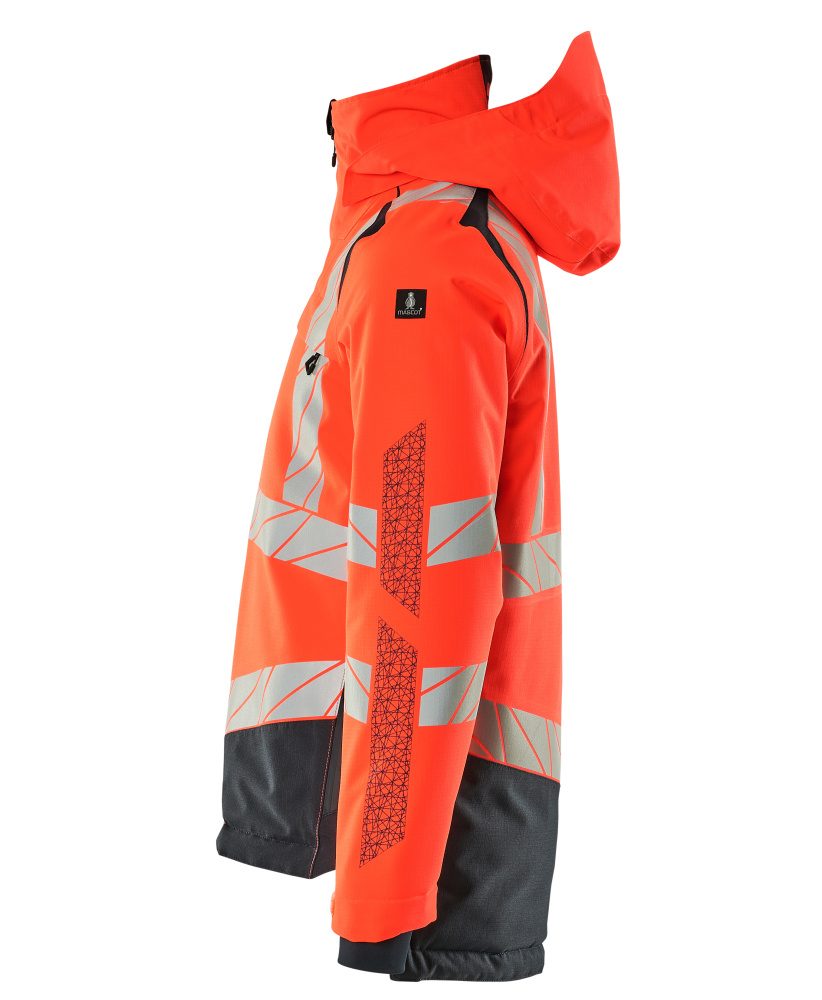 Mascot Accelerate Safe Warn-Winterjacke zweifarbig – rot/schwarzblau