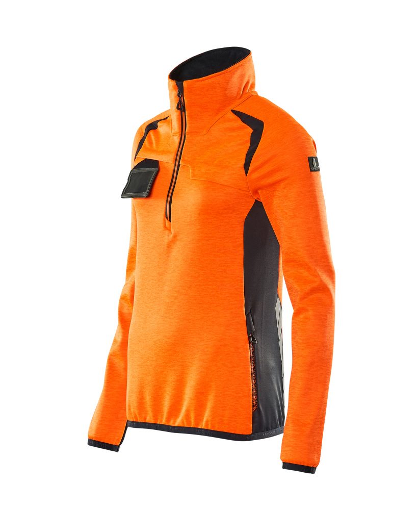 Mascot Damen Accelerate Safe Fleecepullover – orange/schwarzblau