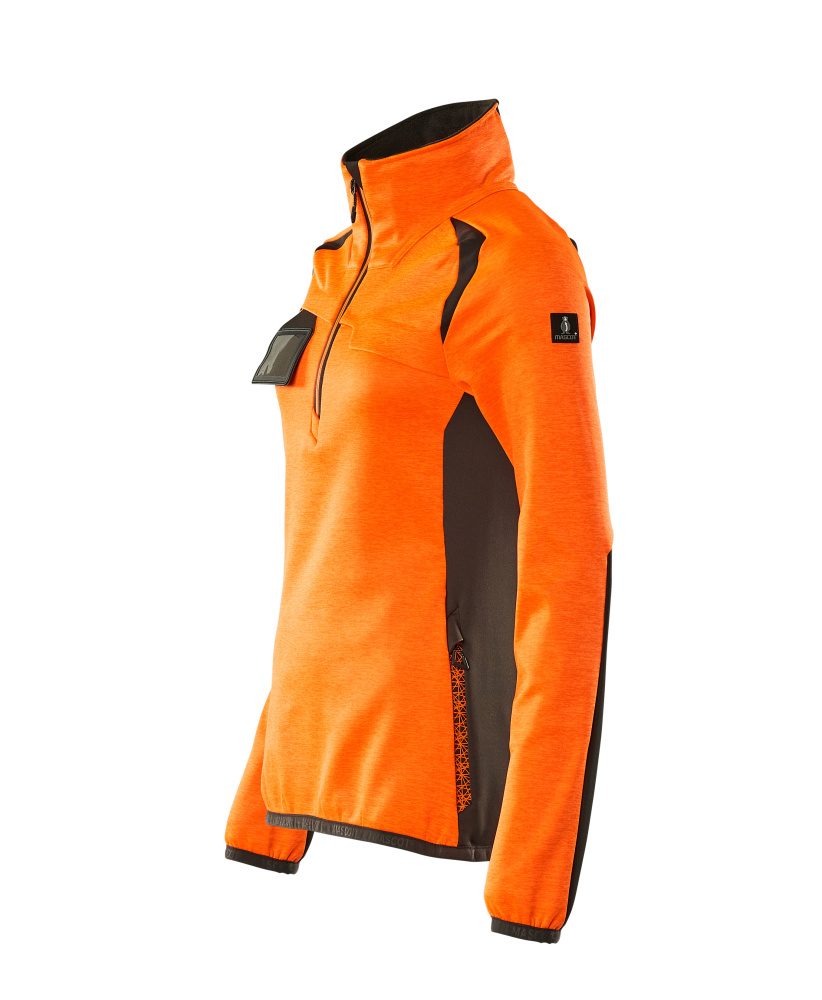 Mascot Damen Accelerate Safe Fleecepullover – orange/dunkelanthrazit