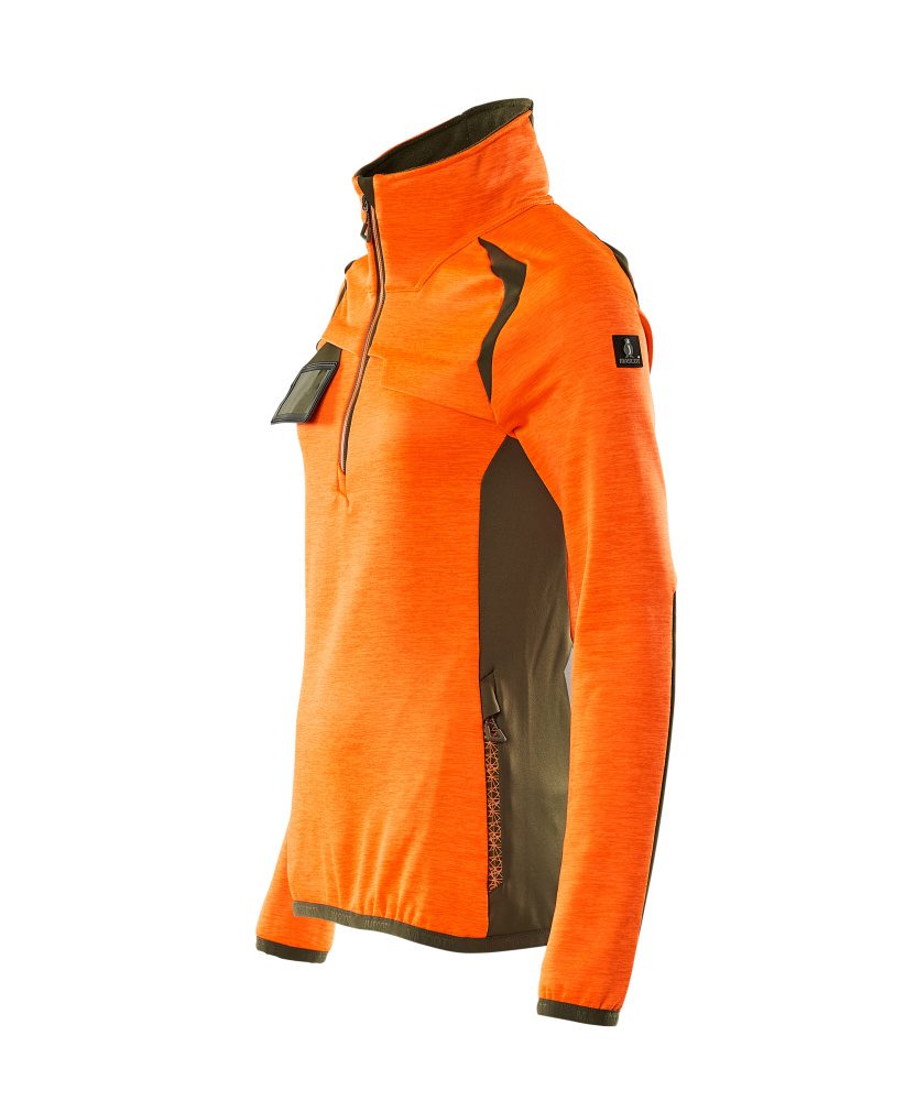 Mascot Damen Accelerate Safe Fleecepullover – orange/moosgrün