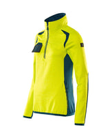 Mascot Damen Accelerate Safe Fleecepullover – gelb/dunkelpetroleum