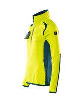 Mascot Damen Accelerate Safe Fleecepullover – gelb/dunkelpetroleum