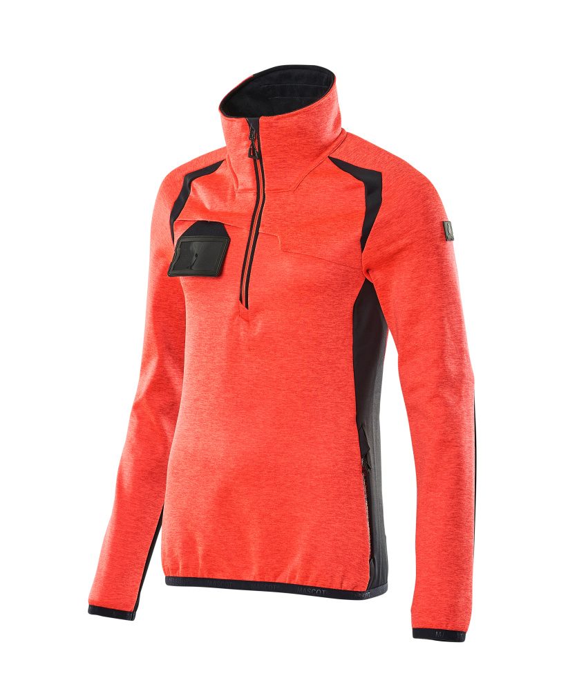 Mascot Damen Accelerate Safe Fleecepullover – rot/schwarzblau
